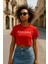 Kadın Bisiklet Yaka Kısa Kollu Crop T-Shirt 1