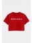 Kadın Bisiklet Yaka Kısa Kollu Crop T-Shirt 2
