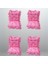 Saçaklı Sandalye Minderi 45X45 cm 4'lü Takım Pembe 1