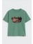 Kadın Bisiklet Yaka %100 Pamuk Blok Baskılı Kısa Kollu T-Shirt 2