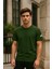 Erkek Bisiklet Yaka Basic Düz Kısa Kollu Gri T-Shirt 1