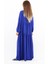 Prive Kadın Base %100 Viskon Saks Mavi Maksi Boy Yazlık Elbise 4