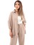Kadın Keten Comfy Bej Alt Üst Takım 2