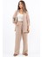 Kadın Keten Comfy Bej Alt Üst Takım 6