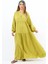 Prive Kadın Base %100 Viskon Yağ Yeşili Maksi Boy Yazlık Elbise 2