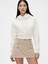 Kadın Beyaz Gapstudio Vintagesoft Crop Sweatshirt 1