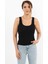 Kadın Cotton 3’lü Set Antrasit, Beyaz, Siyah Pamuklu Basic Fitilli Atlet 5