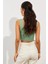 Kadın Mint Triko Crop Atlet YV118 5