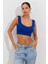 Kadın Saks Triko Crop Atlet YV118 2