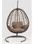 Kahverengi Rattan Örgü Fındık Model Hamak Bahçe Salıncağı Balkon, Teras, Bahçe Mobilyası 2
