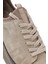 Erkek Bej Bağcıklı Süet Deri Sneaker 25WFD633110 9