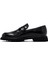 Erkek Siyah Deri Klasik Loafer 25WFD704722 2