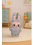 Gri Bunny Karakter Peluş Oyuncak – 20 Cm, Yıldız Gözlü Özel Tasarım 1