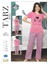 Kadın Homewear Love Me Love Me Cat Pijama Baskalı Takımı Yeni Sezon 1