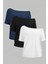 Lacivert Beyaz Siyah 3lü Paket Kadın Düşük Omuz Kayık Yaka Oversize T-Shirt 1