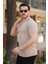 Erkek Ince Çizgi Dokulu Kısa Kollu T-Shirt 2