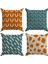 Geometric 4'lü Kırlent Kılıfı Ds6 1
