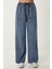 Soluk Efektli Geniş Paça Denim Palazzo Pantolon 4