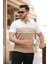 Erkek Çizgi Desenli Yakalı Kısa Kollu T-Shirt 1