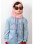 Çocuk Ipli Pembe Balaclava Triko Bere / Başlık 3