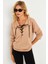 Kadın Camel Kuşgözlü Sweatshirt TF04 3