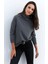 Kadın Antrasit Yakası Fermuarlı Sweatshirt TF11 5