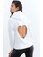 Kadın Beyaz Sırt Dekolteli Taşlı Sweatshirt BTH15 1
