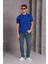 Erkek Slim Fit Pamuklu Yumuşak Doku Nefes Alan Kumaş Yakalı Tişört 3