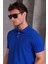 Erkek Slim Fit Pamuklu Yumuşak Doku Nefes Alan Kumaş Yakalı Tişört 5