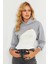 Kadın Gri Kapüşonlu Crop Sweatshirt TF03 3