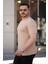 Erkek Ağaç Kabuğu Desenli Kısa Kollu T-Shirt 2