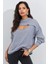 Kadın Gri Önü Pencereli Kapüşonlu Sweatshirt Yİ2486 2