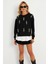 Kadın Siyah-Ekru İncili Sweatshirt RLO01 1