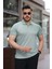 Erkek Yakalı Kagi Kumaş Kısa Kollu T-Shirt 1