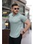 Erkek Yakalı Kagi Kumaş Kısa Kollu T-Shirt 3