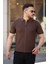 Erkek Yakası Fermuarlı Kısa Kollu T-Shirt 1