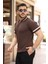 Erkek Yaka ve Kolları Çizgi Detaylı Fermuarlı Kısa Kollu T-Shirt 2