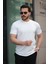 Erkek Kısa Kollu Çizgi Kabartma Detaylı T-Shirt 1