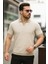 Erkek Kısa Kollu Çizgi Desenli Örme Kumaş Tshirt 1