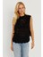 Kadın Siyah Yanları Bağlamalı Ajurlu Süveter YV226 1