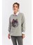 Kadın Gri Nakışlı Sweatshirt YLE20 1