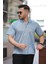 Erkek Yakalı Jakar Baskılı Kısa Kollu T-Shirt 4