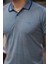 Erkek Yakalı Kagi Kumaş Kısa Kollu T-Shirt 3