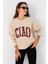 Kadın Vanilya Baskılı Sweatshirt MPP6429 1