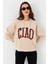 Kadın Vanilya Baskılı Sweatshirt MPP6429 5