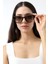 Kadın Cat Eyes Kahverengi UV400 Koruma Güneş Gözlüğü 23028 C3 3