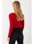 Kadın Kırmızı V Yaka Çıtçıtlı Body Fİ792 4