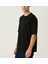 Unisex Bisiklet Yaka Baskılı Oversize T-Shirt - Siyah 2