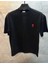 Unisex Bisiklet Yaka Baskılı Oversize T-Shirt - Siyah 3