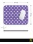 Mor Beyaz Puantiye Desenli Ergonomik Mouse Pad - 23 cm x 19 cm - Kaydırmaz Taban Ev ve Ofis Kullanımı Için Ideal Fare Altlığı Mousepad 6